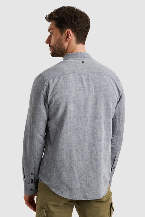 PME legend long sleeve shirt ctn 2tone linen